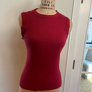 Sleeveless Red Top
